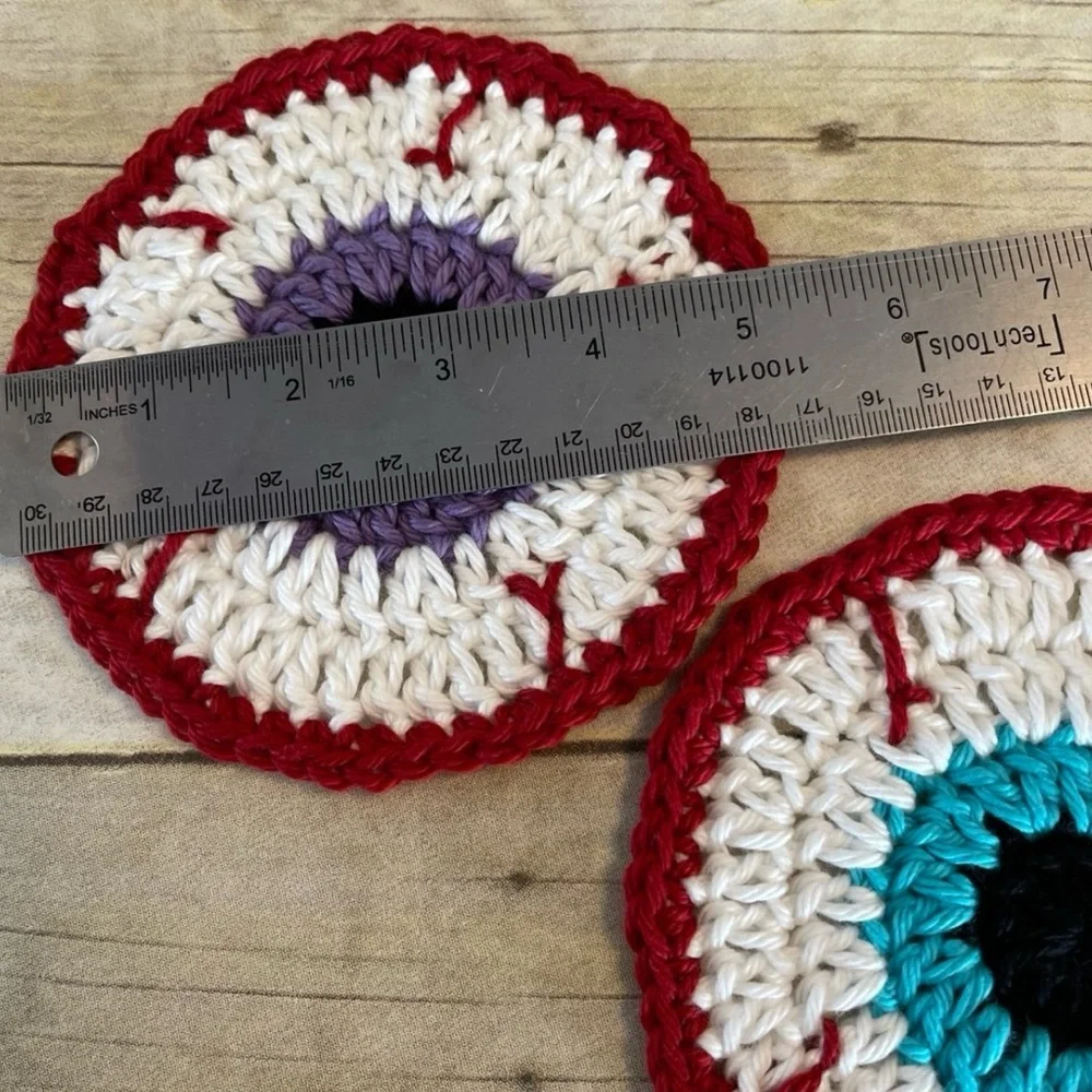 Coasters Halloween Eye Ball Coasters/Small Doily 5 Inches Set of Two